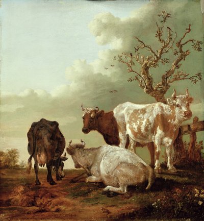 Four Cows in a Meadow by Paulus Potter